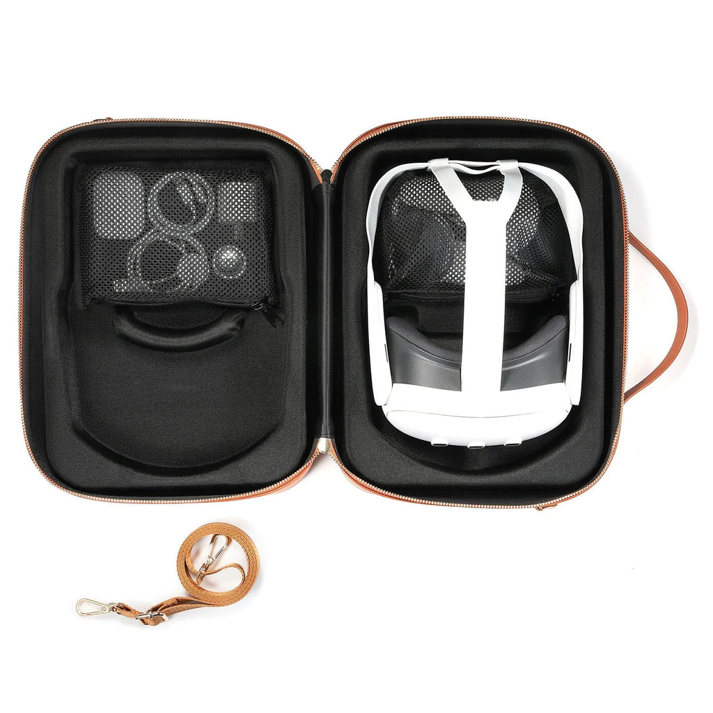 MR glasses storage box for Apple Vision Pro in black superfiber construction