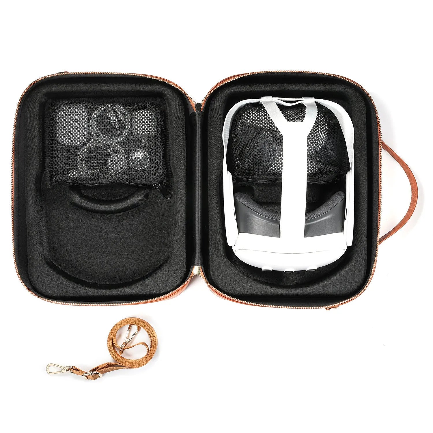 MR glasses storage box for Apple Vision Pro in black superfiber construction