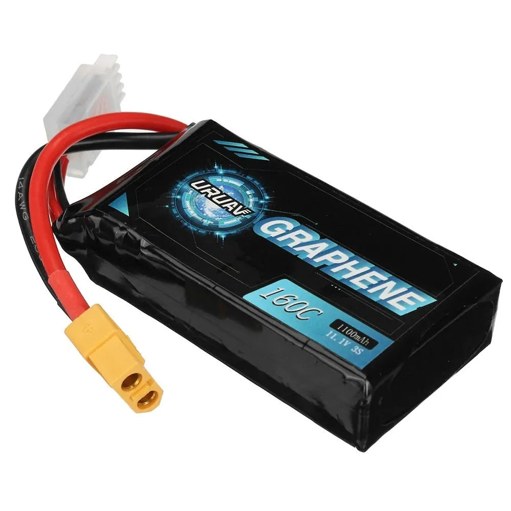 A 7.4V 1200mAh lithium battery for RC remote control cars and model boats.