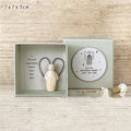 Guardian angel figurine ornament in gift box with plastic and resin construction, modern cartoon style