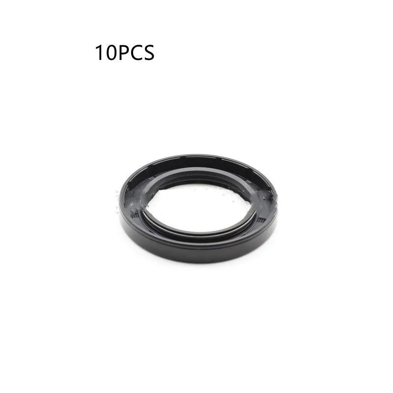 AG100 motorcycle rubber engine oil seal kit showing multiple black seals with carbon steel frames