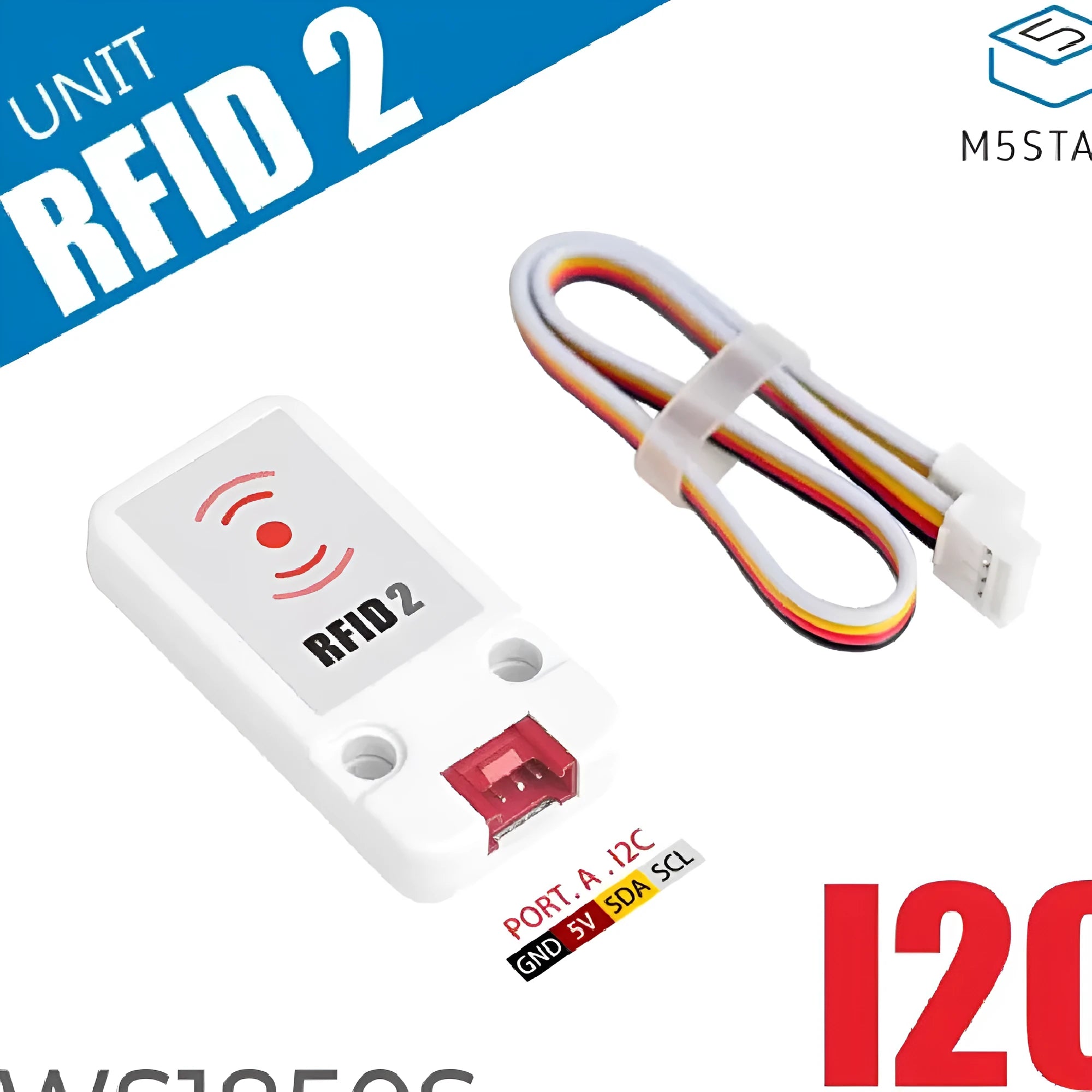 M5Stack WS1850S 13.56MHz RFID sensor module with connection cable