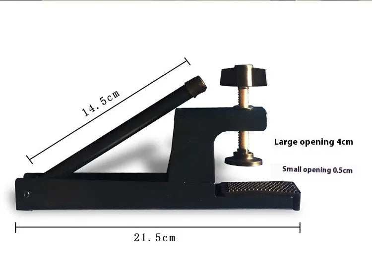 Table tennis post with large universal clip for indoor open grid table mounting