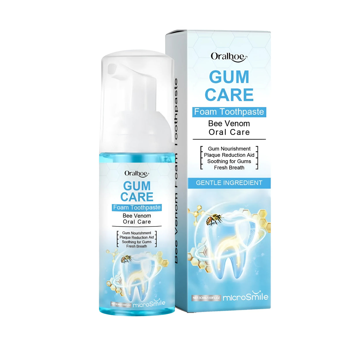 Mu Si 50ml teeth cleaning mouthwash with bee venom and allantoin liquid solution
