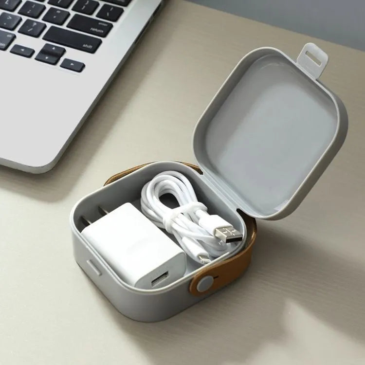 Medium polypropylene storage organiser box with a lid, shown in Nordic White colour.
