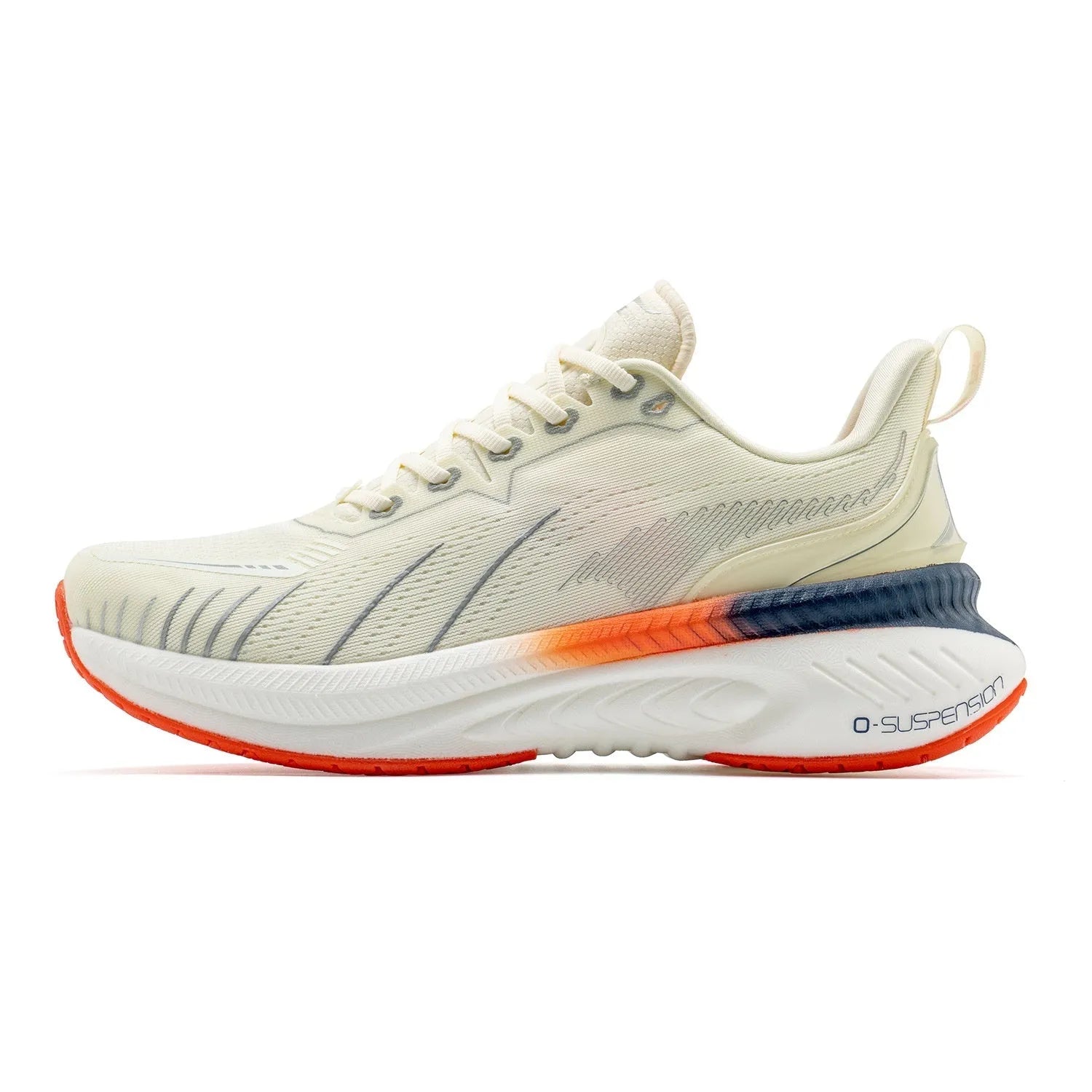 Low-top running sneaker in a selected colour, showing PU mesh upper and rubber sole with decorative embroidery or tassel.