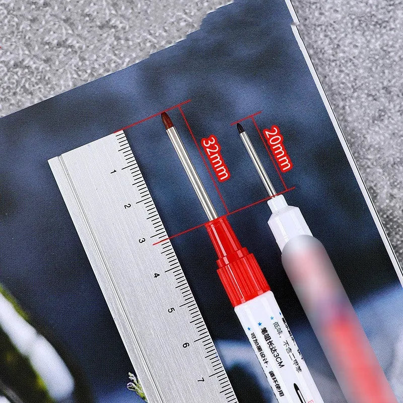 Woodworking oil marker with 15.2cm length in black, red, blue and green colour options
