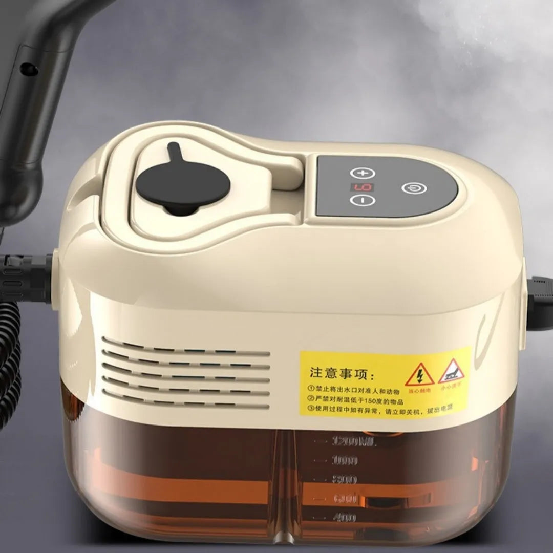 HC3800PRO steam cleaning machine in pure black with 1500W power and 1200ml tank