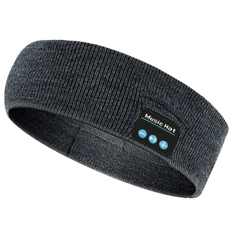 Bluetooth 5.4 headband with integrated eye mask and sports scarf in removable washable fabric