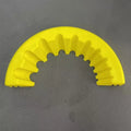 Yellow angle grinder grinding bit bracket holder for 3-12mm bits used with silicon sealant.