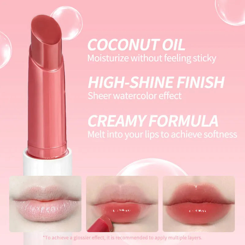 6 Colour Press Water Light Solid Lip Lacquer Lasting Moisturising Lipstick Universal Skin Type 01 Makin'Me Blush 02 Pink Flamingo 03 First Crush 04 Hot Stuff 05 Spring Fever 06 Berry Season
