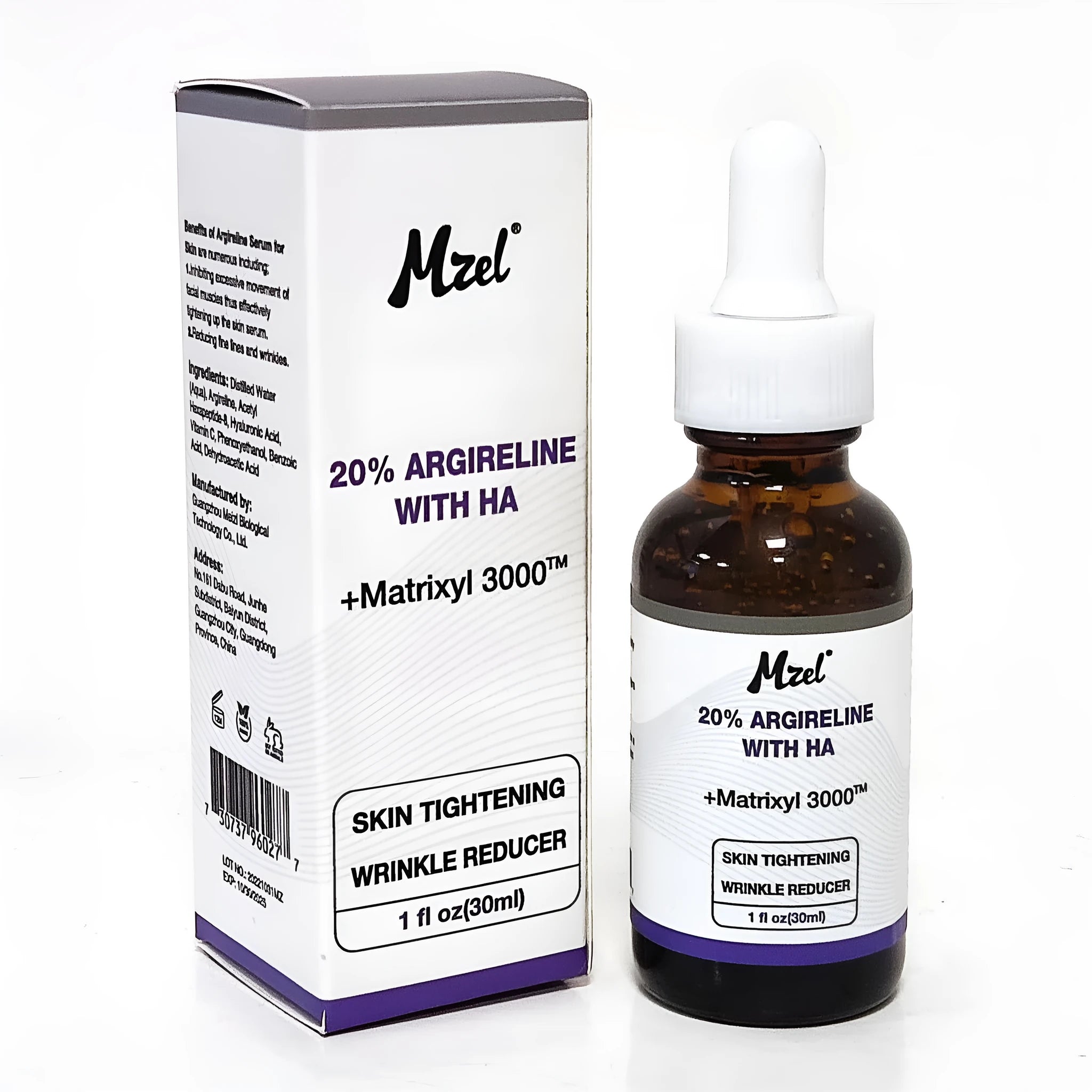 30ml bottle of six-peptide firming anti-wrinkle brightening moisturising liquid