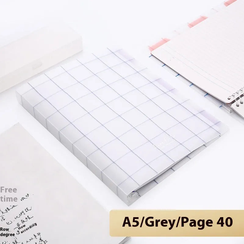 Refillable spiral notebook in A5 and B5 sizes with colourful PP cover options