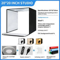 50cm metal frame photo light box with reflective cloth interior and USB LED lighting