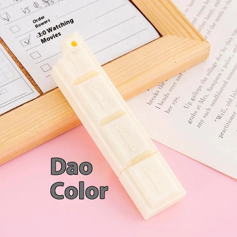 Chocolate-themed ballpoint pen with cartoon food design and 0.5mm bullet tip in three colour options