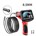 8.5mm dual-lens endoscope inspection camera with memory card and cable options.