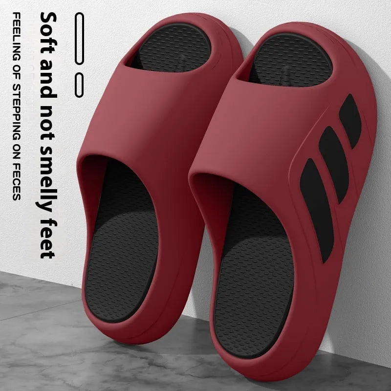 Platform slippers with EVA foam construction in multiple colour options including two-tone variations