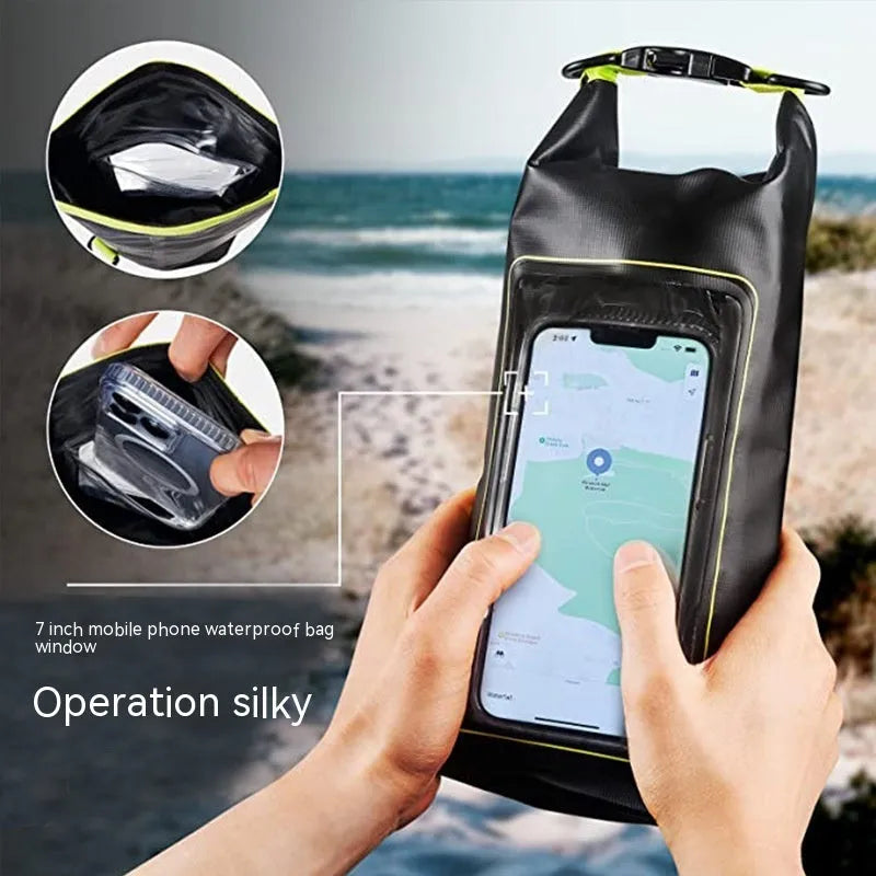 500D PVC mesh waterproof crossbody bag shown in selected colour, suitable for swimming and outdoor sports.