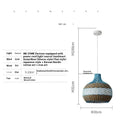 Woven vine pendant lamp in Southeast Asian pastoral style, showing natural texture and soft warm white glow.