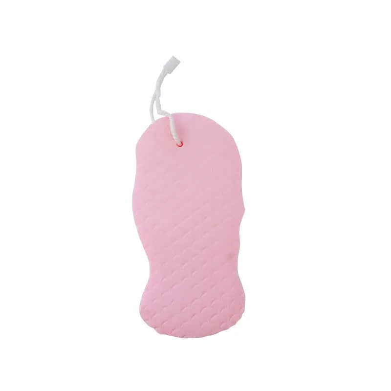 3D fish scale body rubbing sponge in pink, soft exfoliating bath ball for shower