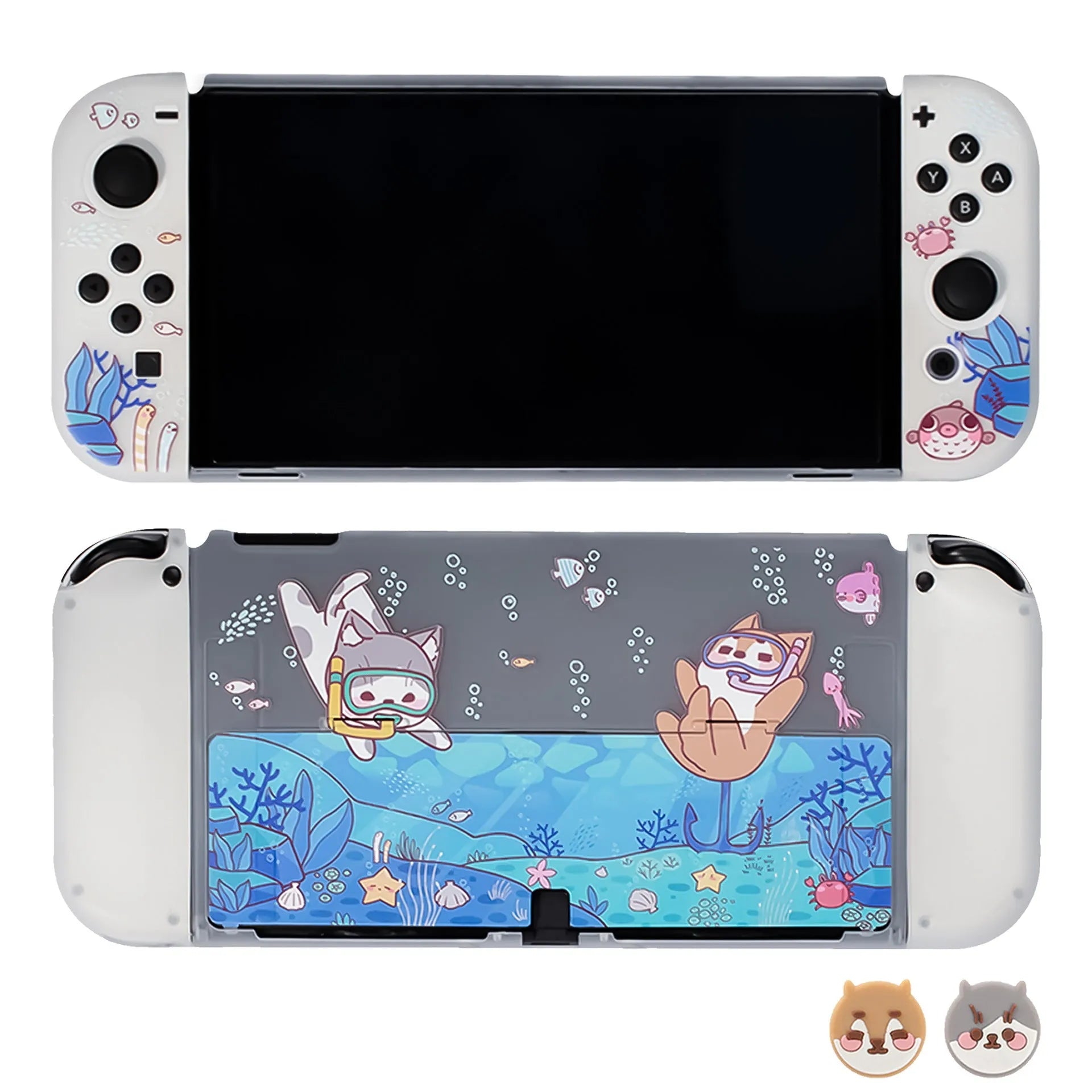 Nintendo Switch OLED protective case with submarine exploration colour design TPU PC materials