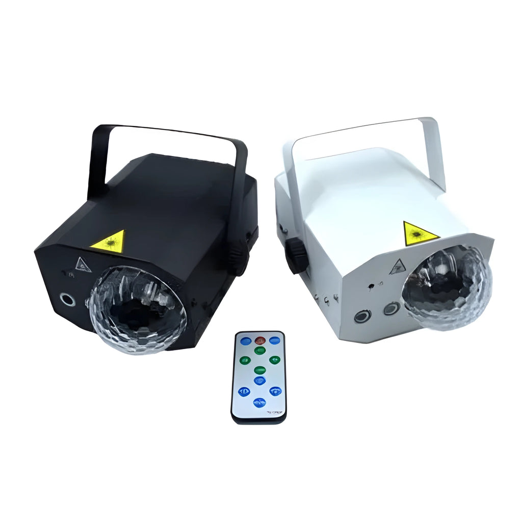 Black and white LED laser magic fan stage lighting equipment with dual projection effects
