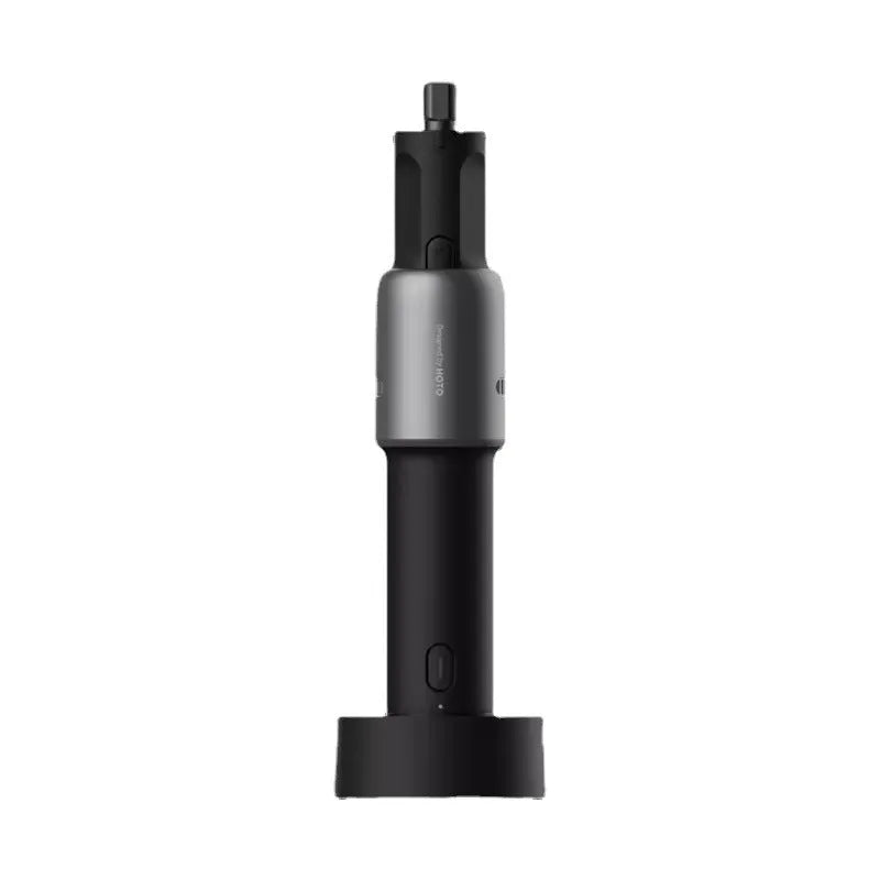 Black hand held rechargeable grinder with USB charging, 3.6V lithium ion battery, and 24-piece accessory set for cutting and polishing.