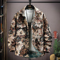 Women's casual lapel shirt coat in a blue colour variant, featuring long sleeves and a straight hem.