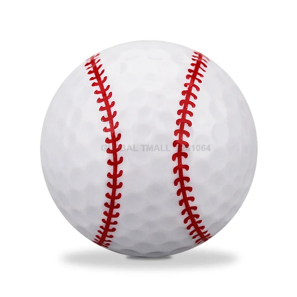 Golf practice ball with soft touch and seamless dimple design in a random colour style