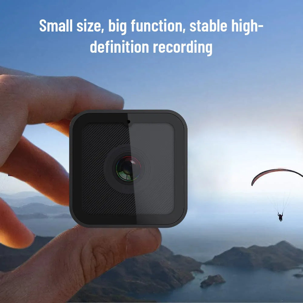 Z03 black outdoor sports waterproof HD 1080p camera with WIFI remote control, shown with mounting base and USB cable