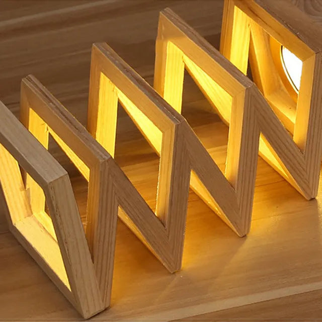 Creative solid wood table lamp with large 120X120 lampshade and 12CM base in US style