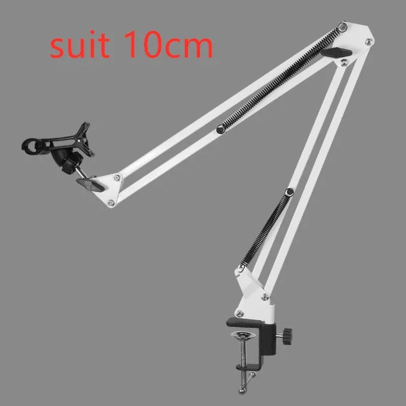 Black adjustable phone and tablet stand measuring 10cm for hands-free device viewing
