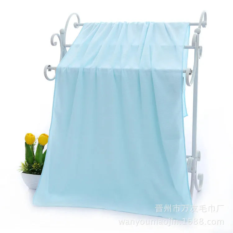 Absorbent microfiber bath towel 70x140cm in Dark Blue colour weft knitted superfine fibre