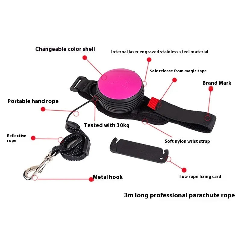 Pet Holding Hands automatic retractable dog leash in six colour options showing 3-metre extension