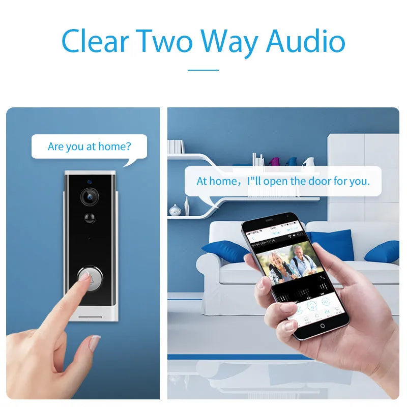 White wall-mounted network camera with 1080p resolution for mobile monitoring