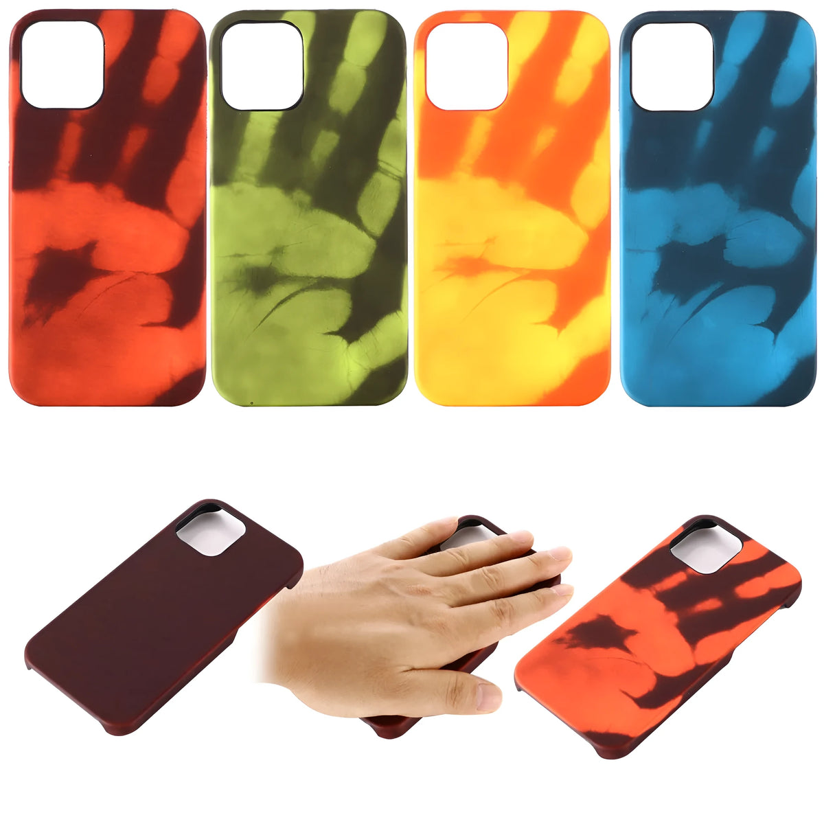 Thermal sensor colour phone case in black to red gradient for iPhone 14 Pro Max