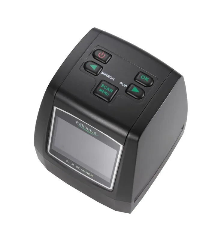 High resolution USB film negative and slide scanner with LCD screen on a desk
