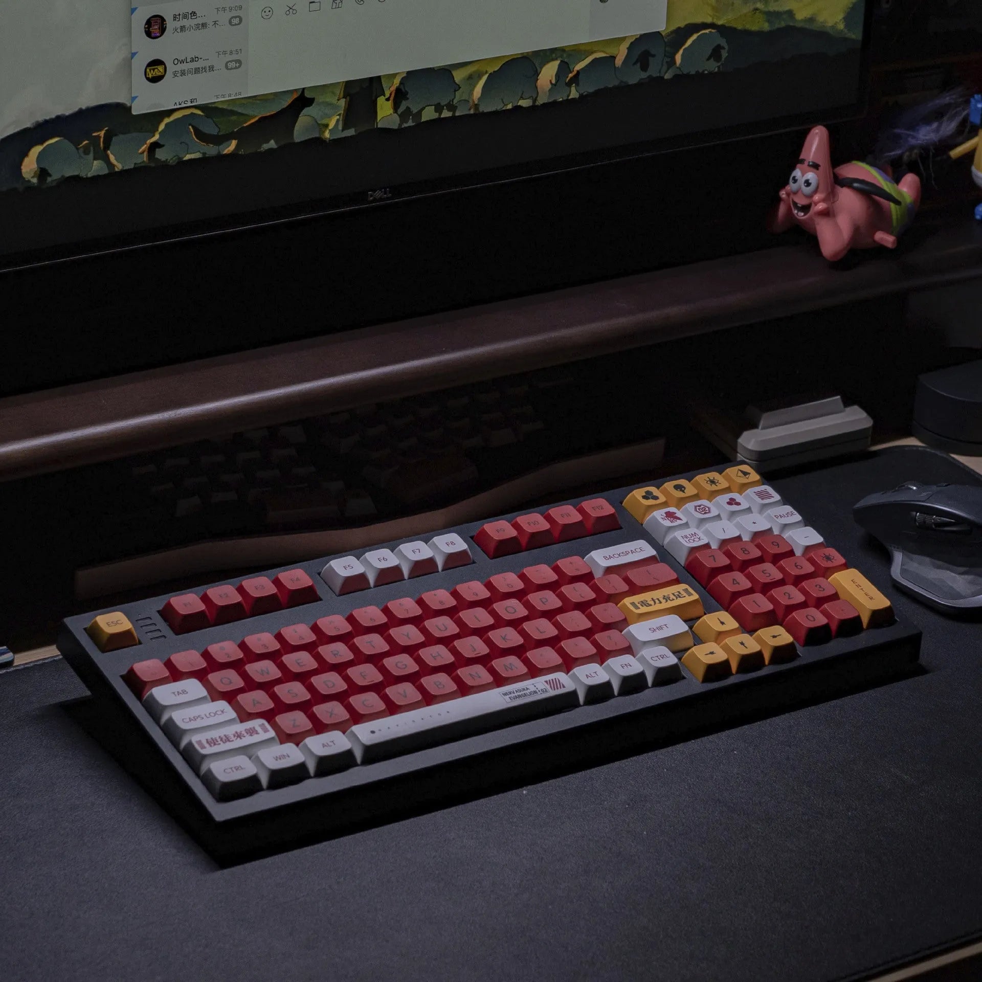 PBT sublimation key cap set with Boy and Girl colour matching for mechanical keyboards