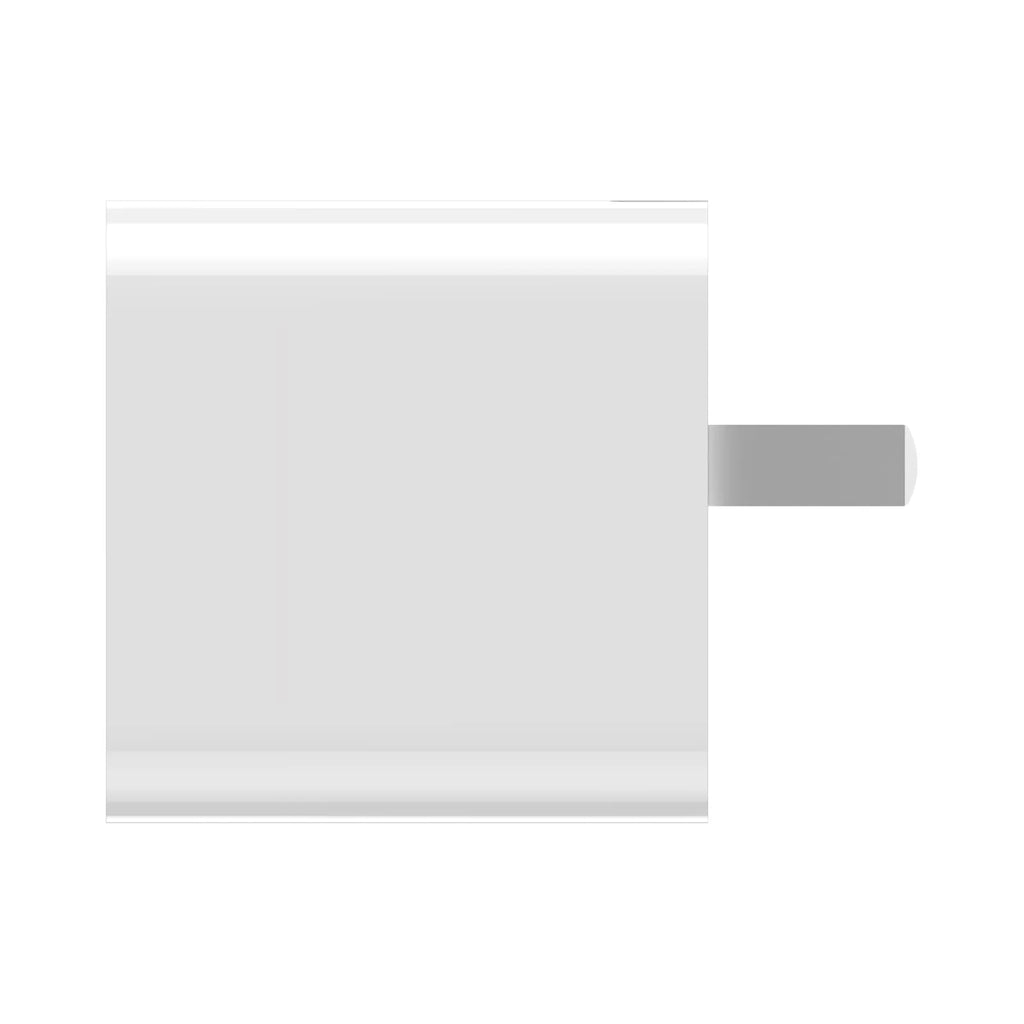 Xiaomi 30W USB charger, white, dual port USB-C and USB-A, compact 48mm x 28mm x 47mm
