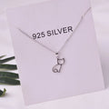 Korean style cat necklace with simple silver animal pendant and necklace option