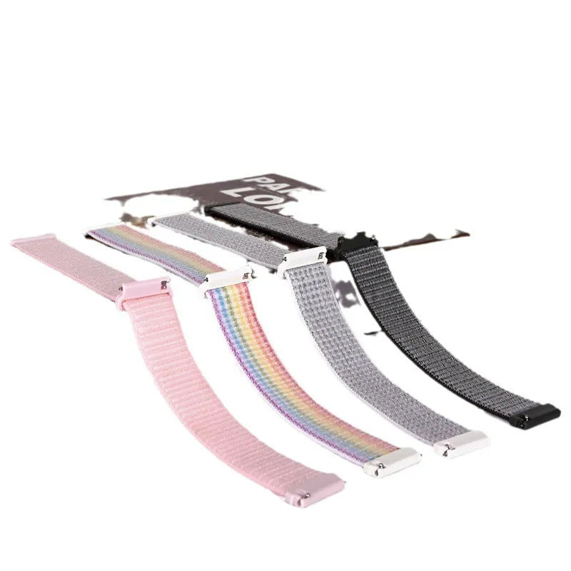 Universal nylon loop watch strap with two switch lugs, available in 18mm, 20mm and 22mm and 40 colourways