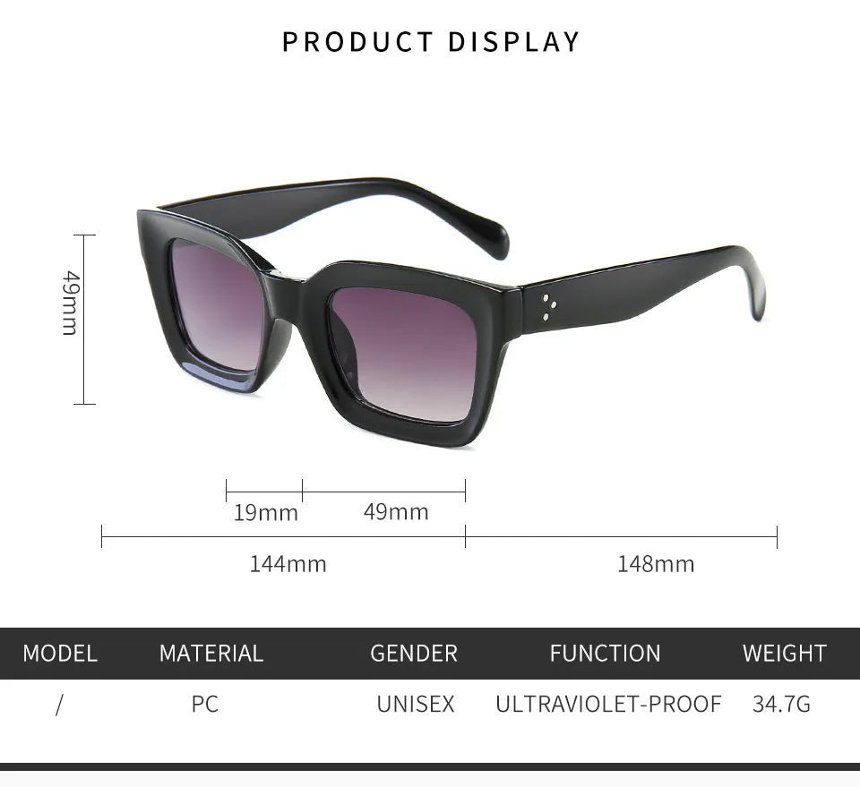 Fashion sunglasses with AC lenses and PC frame, UV400 protection, adult universal fit, non-polarised, in multiple colourways