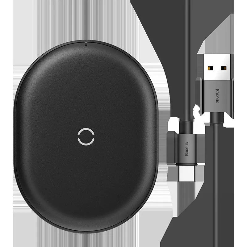 Baseus 15W wireless charging pad with textured anti-slip surface in black colour option