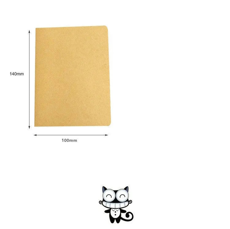 Retro plain blank graffiti book in black, white, cowhide colour, or grey with 102x142mm pages and car line stitch binding.