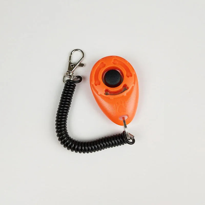 Dog training clicker in multiple colours with wrist strap for positive reinforcement training