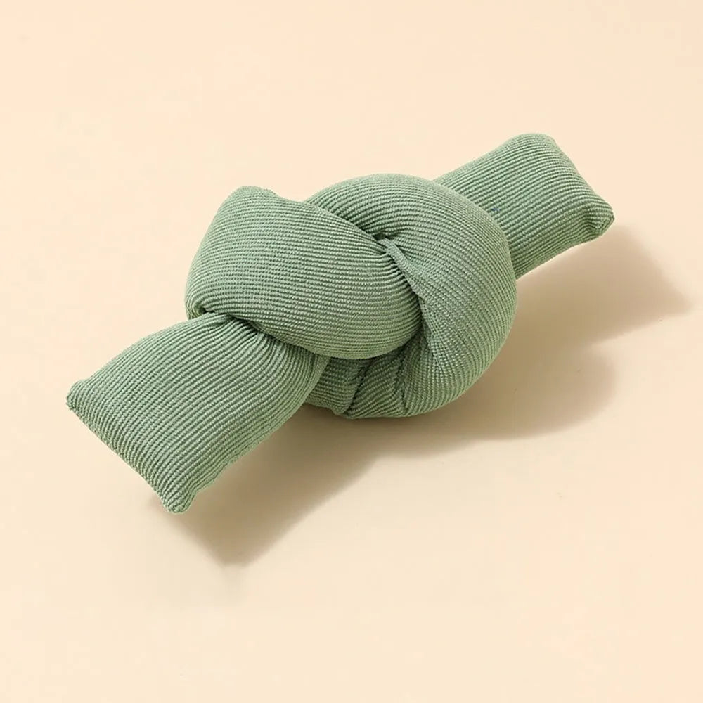 White cotton knotted dog rope toy for interactive play and dental care
