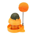 Lucky cat toy with mint ball on stick for licking and chewing, 55mm diameter