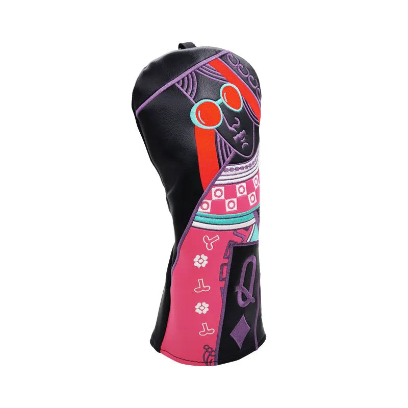Golf club cover for driver with pole sleeve fit in multiple colour options
