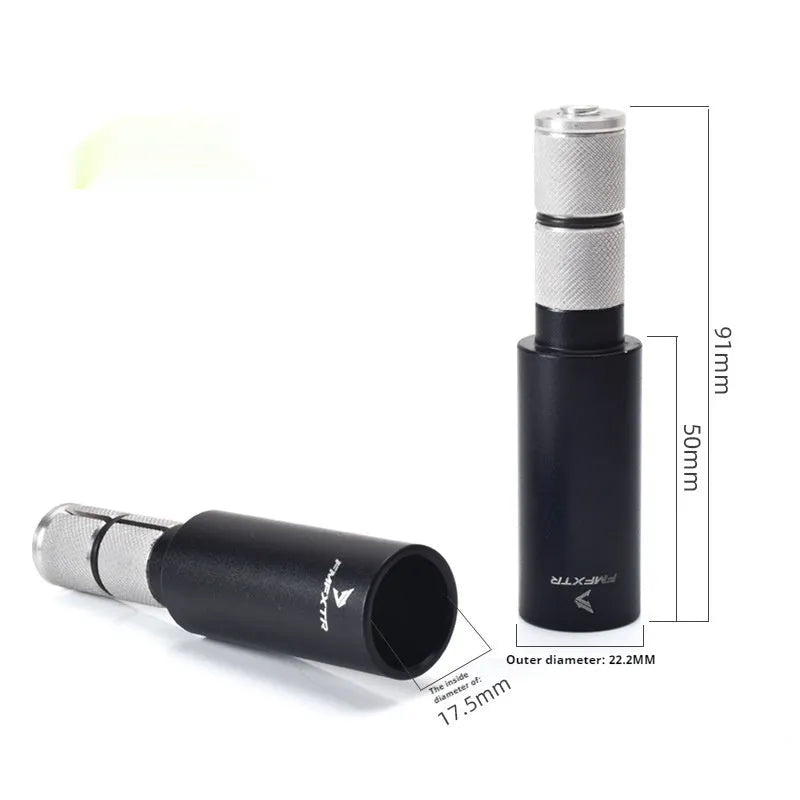 Pair of aluminium alloy bicycle handlebar extension rods with adjustable range 15-20mm