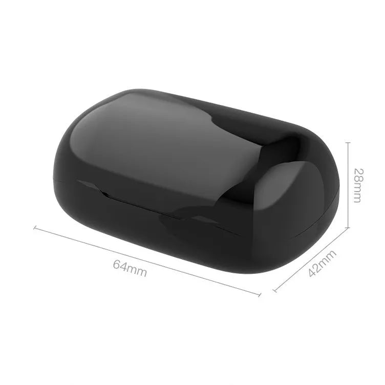 TWS Bluetooth headset with charging case in black, 10-metre range, 350mAh battery